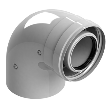(Ø60/100) CONDENSED 90° ELBOW L=170 MM