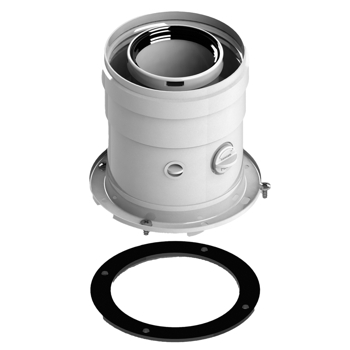(Ø60/100) CONDENSED VERTICAL ADAPTER L=130 MM