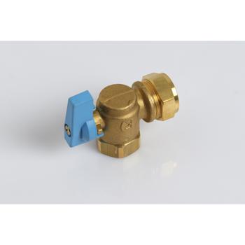 CH RETURN CONNECTION 3/4X22 BALLVALVE BLUE
