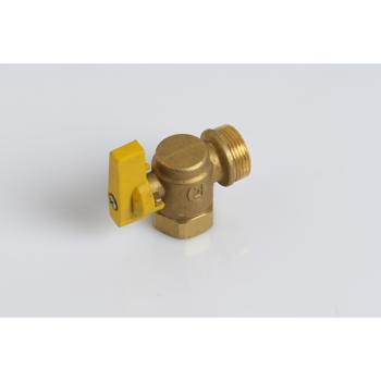 GAS INLET CONNECT 3/4X22 BALLVALVE YELLOW